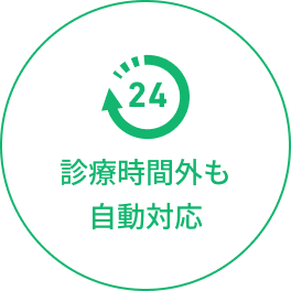 診療時間外も自動対応